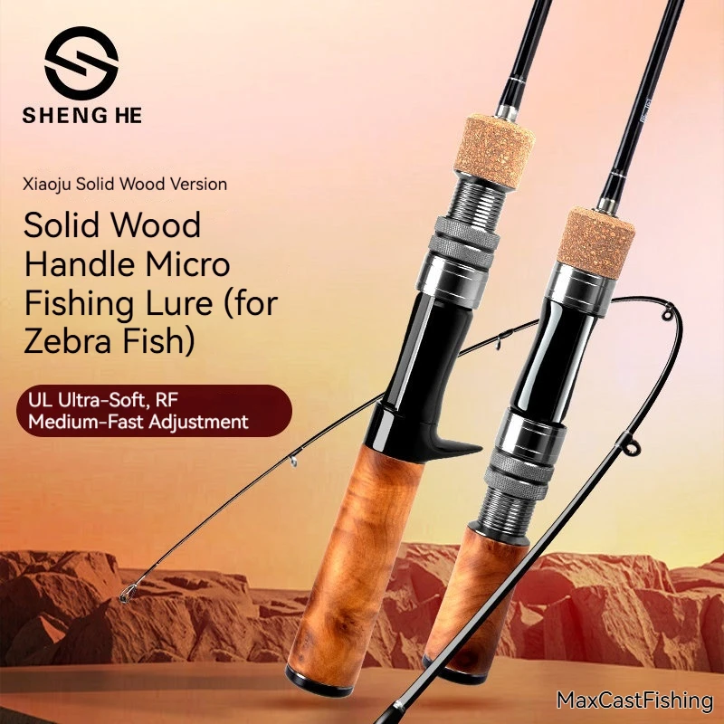 SHENG HE UL Fast Action Trout Fishing Rod Wooden Handle Carbon Fiber Spinning Casting Rod for Micro Lures
SHENG HE UL Fast Action Trout Fishing Rod Wooden Handle Carbon Fiber Spinning Casting Rod for Micro Lures