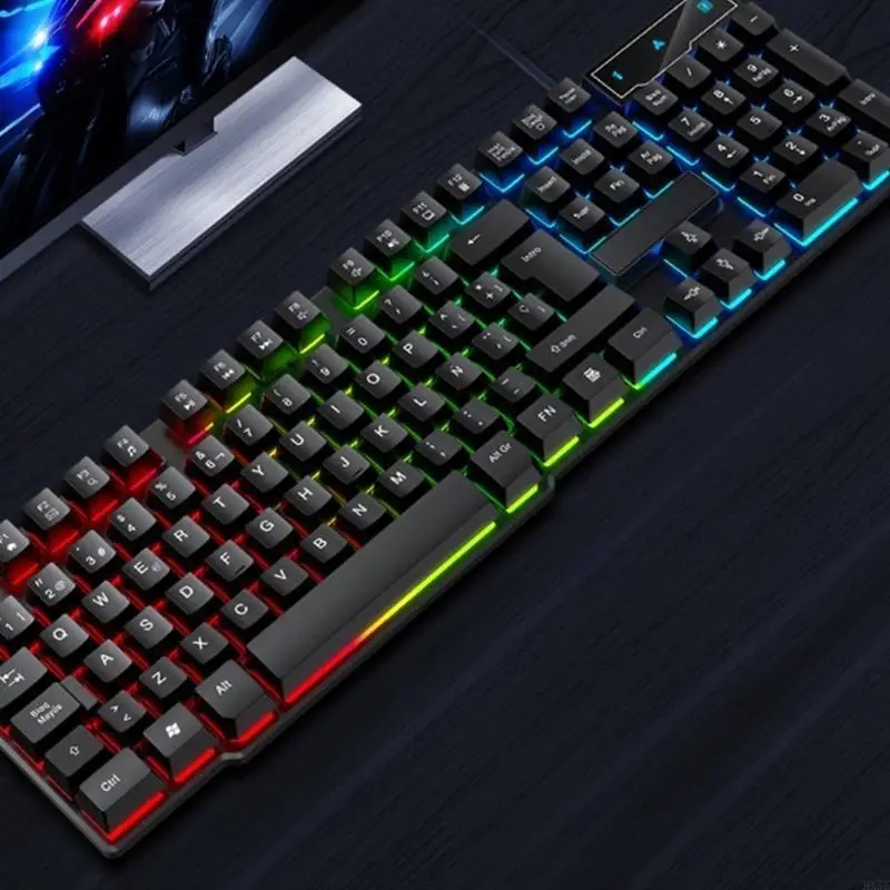 Water Resistant USB A Cord Keyboards 104Key with RGBs Floating Button Mechanical Switches for Enhances Gaming Experience HX5E
Water Resistant USB A Cord Keyboards 104Key with RGBs Floating Button Mechanical Switches for Enhances Gaming Experience HX5E