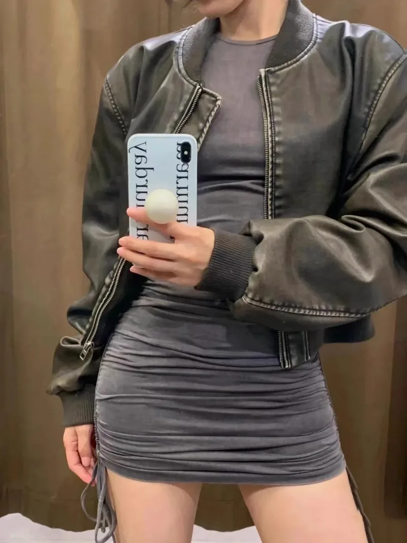 Bomber Jacket Coat Top Women's Style 2024 Women's New Vintage Imitation Leather
Bomber Jacket Coat Top Women's Style 2024 Women's New Vintage Imitation Leather