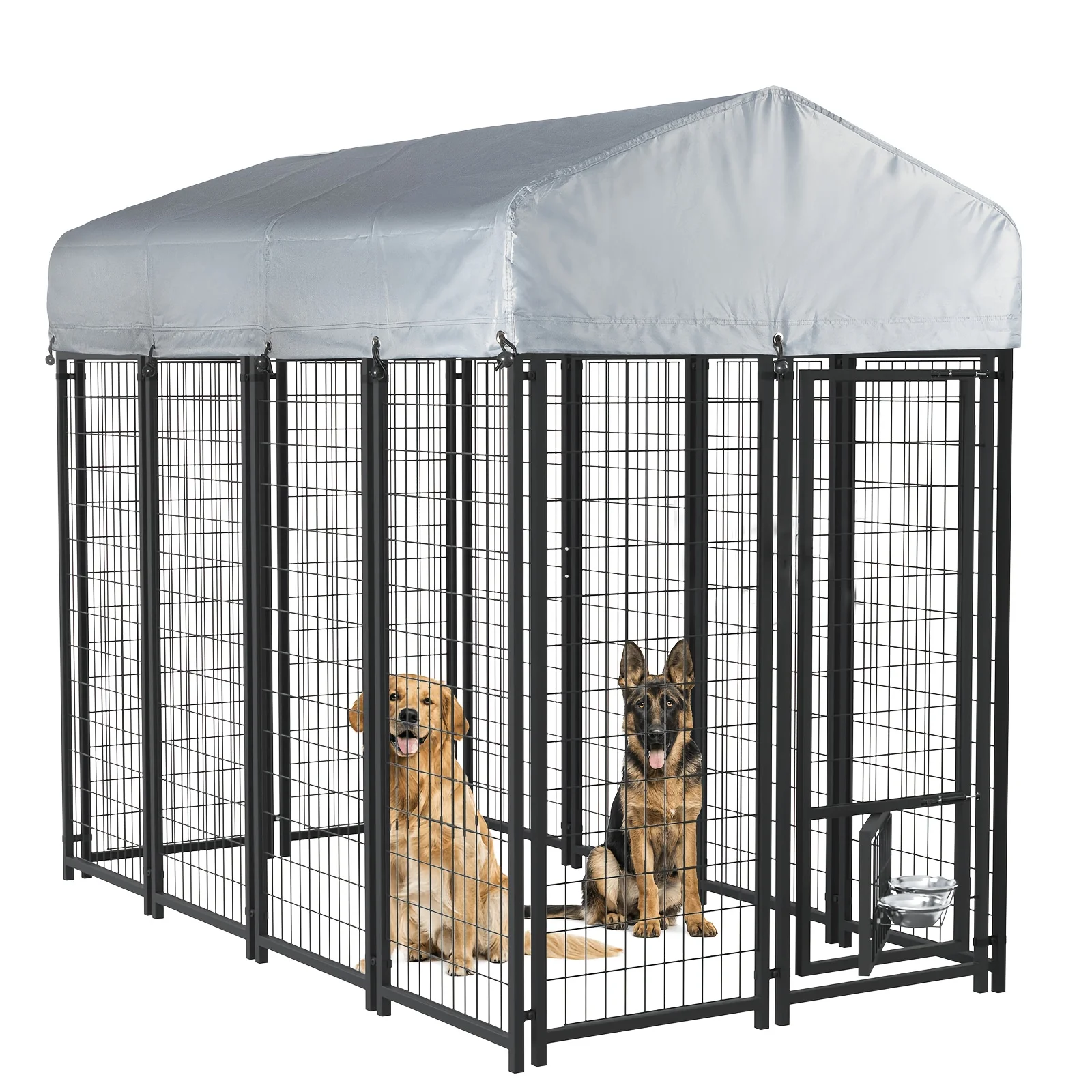 8x4x6 FT Outdoor Dog Kennel For Large Dogs, Heavy Duty Welded Wire Steel Dog Playpen Fence With Secure Lock, Pet Pen With UV-Res
8x4x6 FT Outdoor Dog Kennel For Large Dogs, Heavy Duty Welded Wire Steel Dog Playpen Fence With Secure Lock, Pet Pen With UV-Res
