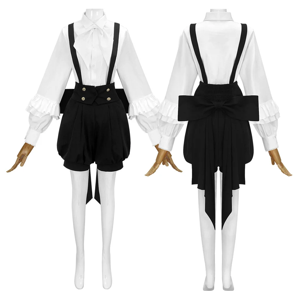 Japanese Gothic Y2k 2 Piece Set Women Sweet White Bow Shirts Trailing Black Strap Skirt Mini Pants Casual Vintage Princess Suit
Japanese Gothic Y2k 2 Piece Set Women Sweet White Bow Shirts Trailing Black Strap Skirt Mini Pants Casual Vintage Princess Suit