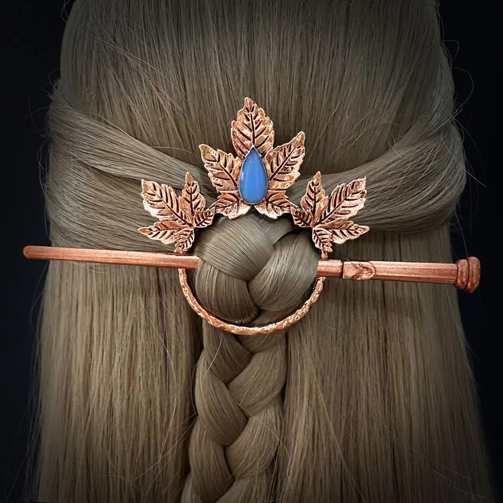 Cute Witch Tree Leaves Elf Hair Stick Barrette Hairpin Jewelry Vintage Natural Fairy Stone Inlaid Hair Accessories Jewelry Gift
Cute Witch Tree Leaves Elf Hair Stick Barrette Hairpin Jewelry Vintage Natural Fairy Stone Inlaid Hair Accessories Jewelry Gift