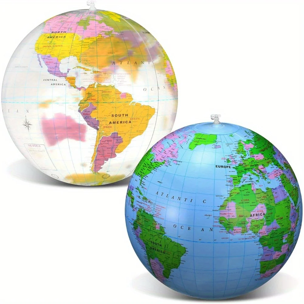 2 Pack 16 in beach balls Inflatable Globe Blow up World Globe Beach Ball Globe for Party Bags beach ball, PVC Material
2 Pack 16 in beach balls Inflatable Globe Blow up World Globe Beach Ball Globe for Party Bags beach ball, PVC Material