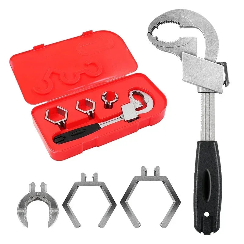 4in1 Universal Adjustable Faucet Wrench Double Ended Wrench Multifunctional for Disassembly Assembly Valves Faucets Box Set
4in1 Universal Adjustable Faucet Wrench Double Ended Wrench Multifunctional for Disassembly Assembly Valves Faucets Box Set