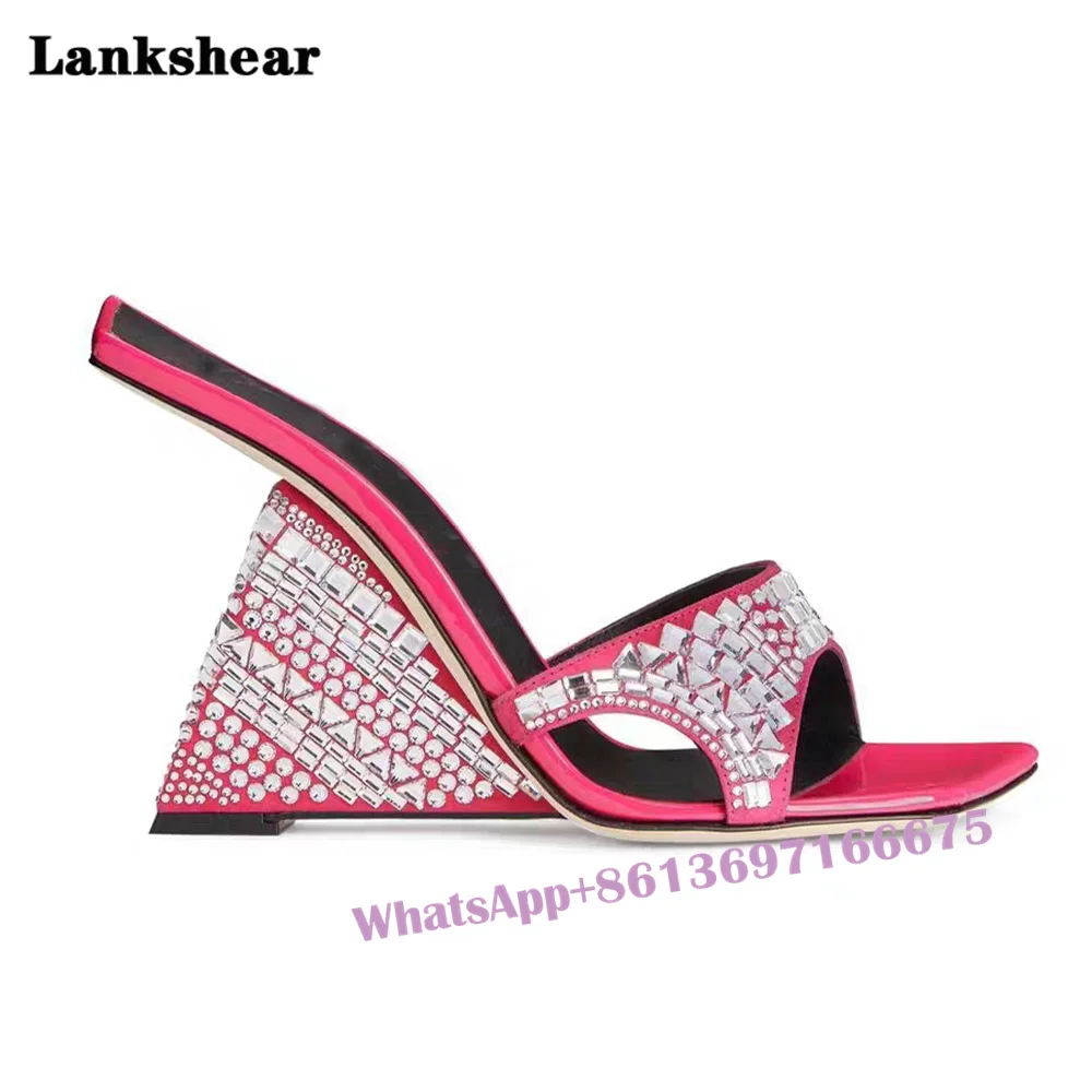 Diamond Wedge Sandals Summer Women's High Heels Sandals Sexy Shaped Heels Fashion Party Dress High Heel Sandals Female Slippers
Diamond Wedge Sandals Summer Women's High Heels Sandals Sexy Shaped Heels Fashion Party Dress High Heel Sandals Female Slippers