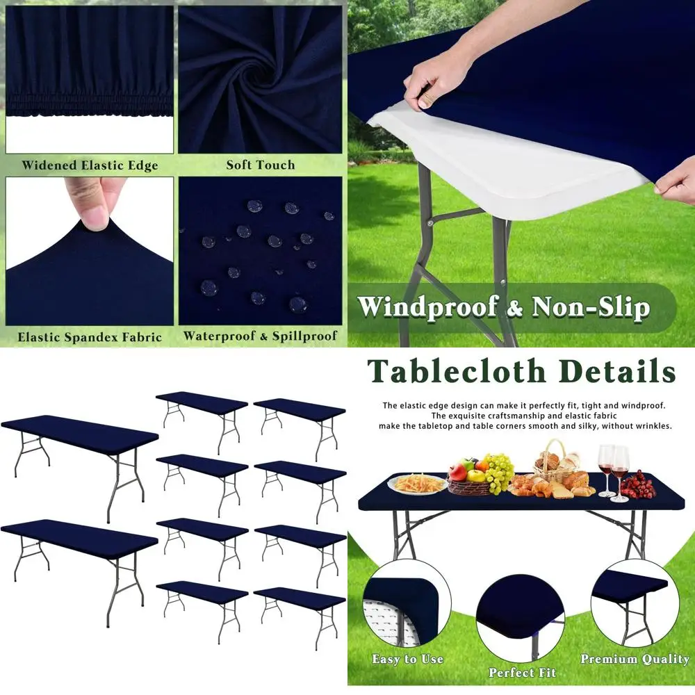 Чехол для стола для пикника, эластичная водонепроницаемая скатерть, 10 шт., моющаяся, подходит для использования в помещении/на улице, для вечеринок, банкетов, кемпинга.
Чехол для стола для пикника, эластичная водонепроницаемая скатерть, 10 шт., моющаяся, подходит для использования в помещении/на улице, для вечеринок, банкетов, кемпинга.