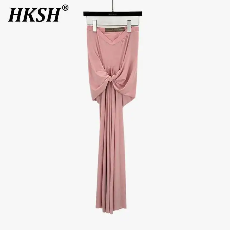 HKSH Women's RO Style 2024 Autumn New Irregular Temperament Twisted Design Elastic Hip Wrapping Long Dress Chic Dark Skirt H2793
HKSH Women's RO Style 2024 Autumn New Irregular Temperament Twisted Design Elastic Hip Wrapping Long Dress Chic Dark Skirt H2793