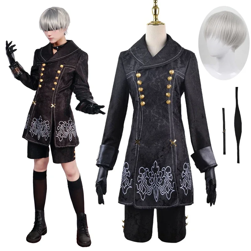 Игра 9s косплей костюм YoRHa No. 9. Униформа S типа S, куртка, брюки, маска для глаз, перчатки, парик для Хэллоуина Comic Con
Игра 9s косплей костюм YoRHa No. 9. Униформа S типа S, куртка, брюки, маска для глаз, перчатки, парик для Хэллоуина Comic Con