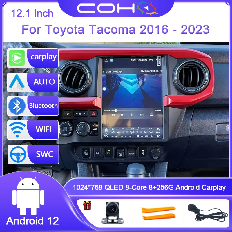12.1 Inch For Toyota Tacoma 2016 - 2023 Android12 Octa Core 8G+128G Car Multimedia Player Stereo Receiver Radio 4G WIFI GPS QLED
12.1 Inch For Toyota Tacoma 2016 - 2023 Android12 Octa Core 8G+128G Car Multimedia Player Stereo Receiver Radio 4G WIFI GPS QLED
