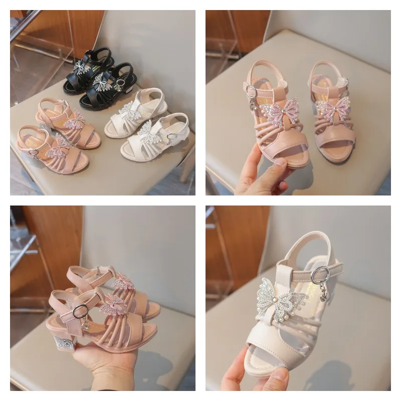Girls Sandals Summer New Pink Rhinestone Bow Girls High Heels 3-18 Years Old Beige Open-toe Non-slip Children's Sandals Shoes
Girls Sandals Summer New Pink Rhinestone Bow Girls High Heels 3-18 Years Old Beige Open-toe Non-slip Children's Sandals Shoes