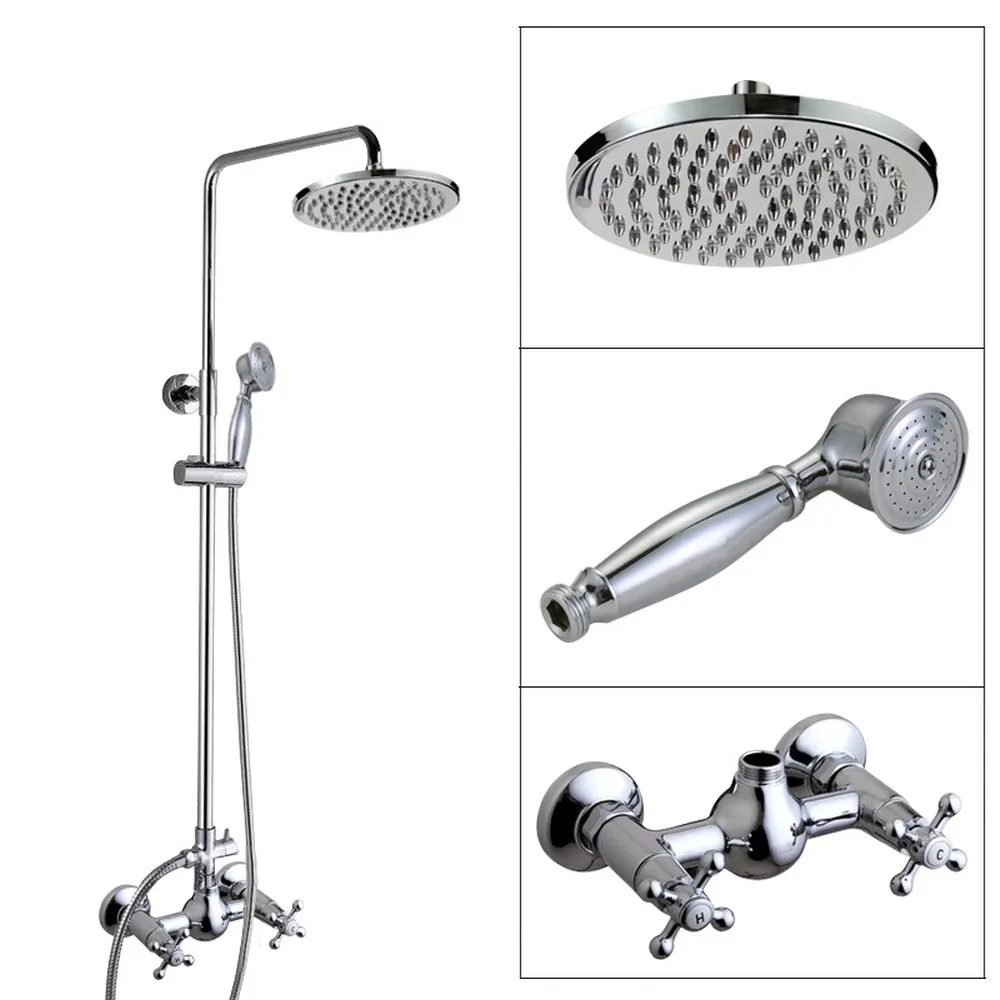 Wall Mounted 8 inch Round Chrome Rain Shower Faucet Set W/ Rainfall Shower Head Handshower Bath Mixer Tap acy304
Wall Mounted 8 inch Round Chrome Rain Shower Faucet Set W/ Rainfall Shower Head Handshower Bath Mixer Tap acy304