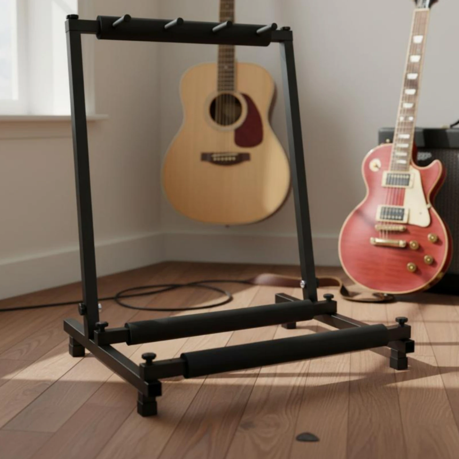 Multi Guitar Stand Free Standing Guitar Display Rack Bass Stand Rack Adjustable Instrument Storage Scratch Proof for Musicians
Multi Guitar Stand Free Standing Guitar Display Rack Bass Stand Rack Adjustable Instrument Storage Scratch Proof for Musicians