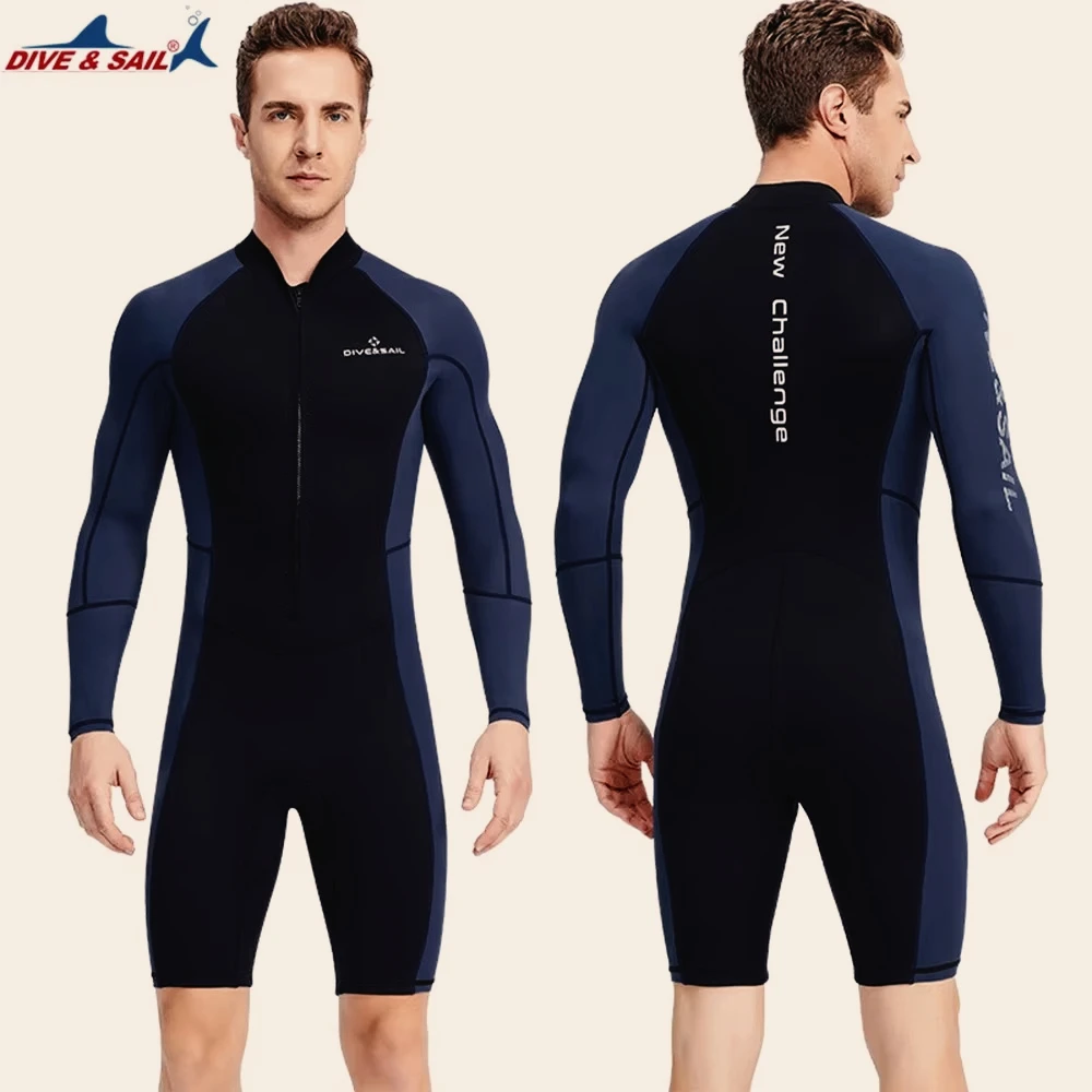 Неопреновый гидрокостюм 1,5 мм, мужской цельный солнцезащитный купальник с длинными рукавами, теплые шорты для плавания на молнии для подводного плавания
Неопреновый гидрокостюм 1,5 мм, мужской цельный солнцезащитный купальник с длинными рукавами, теплые шорты для плавания на молнии для подводного плавания