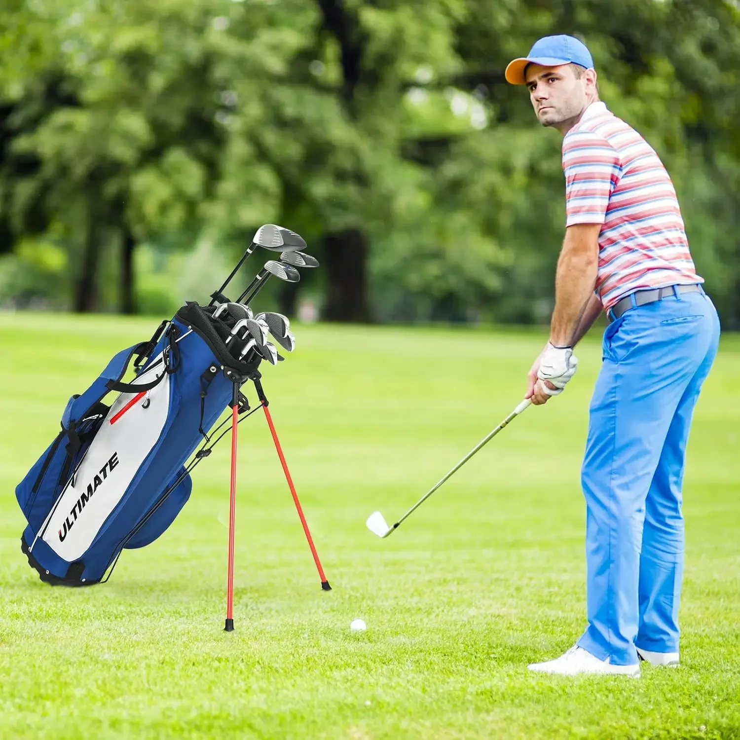 9/10 Pieces Men's Complete Golf Clubs Set Right Hand, Includes 460cc Alloy #1 Driver & #3 Fairway Wood & #4 Hybrid
9/10 Pieces Men's Complete Golf Clubs Set Right Hand, Includes 460cc Alloy #1 Driver & #3 Fairway Wood & #4 Hybrid