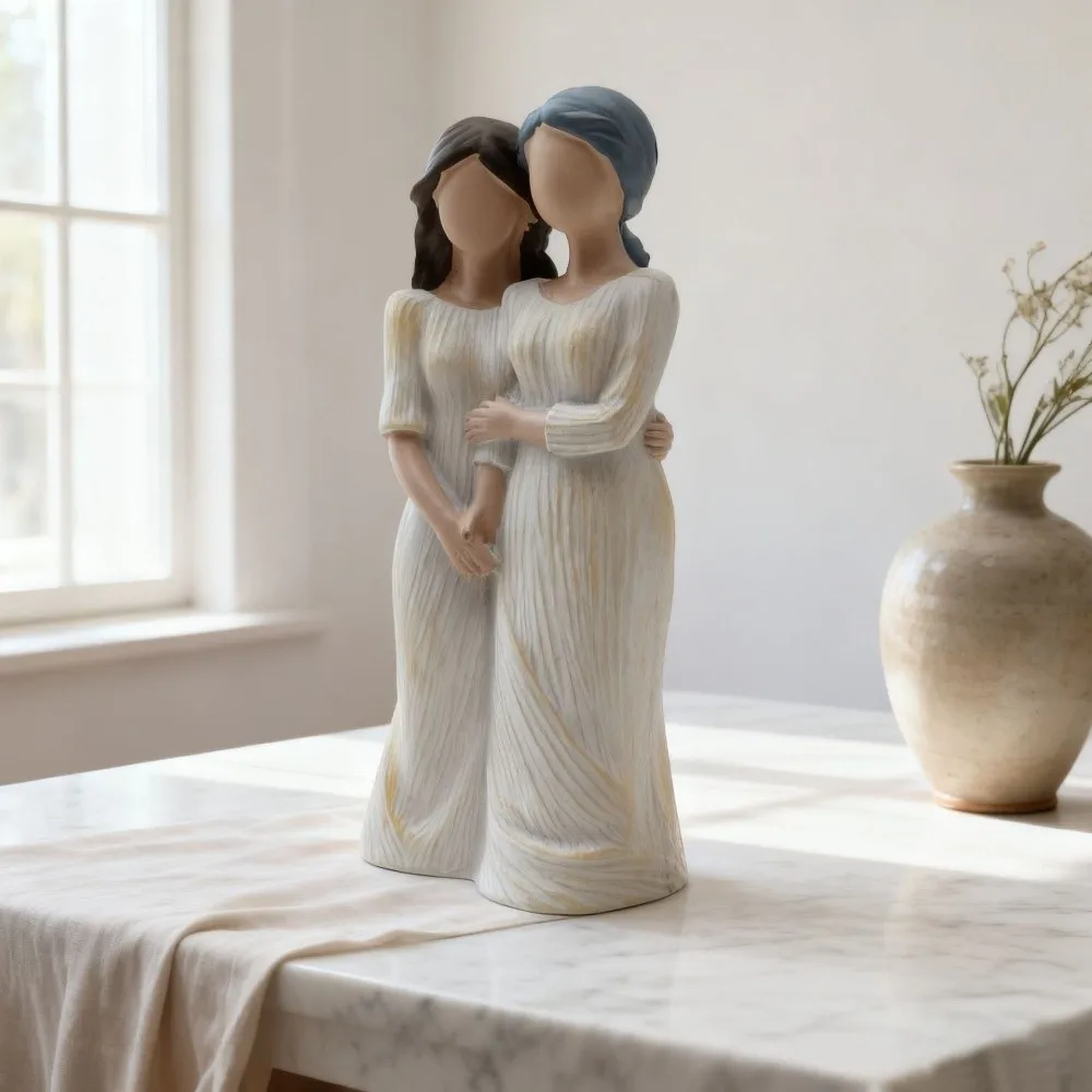 Sister Mother and Daughter Statue Hand-Painte Elegant Mom Daughter Finger Heart Sculptures Modern Resin Craft Family Sculpture
Sister Mother and Daughter Statue Hand-Painte Elegant Mom Daughter Finger Heart Sculptures Modern Resin Craft Family Sculpture