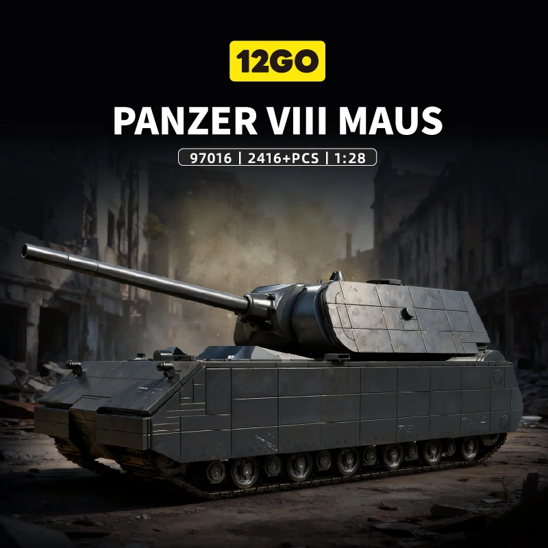 2416PCS, MOC German Heavy Maus Tank, DIY 1:28 Scale Building Blocks, Gift for Military Collectors
2416PCS, MOC German Heavy Maus Tank, DIY 1:28 Scale Building Blocks, Gift for Military Collectors