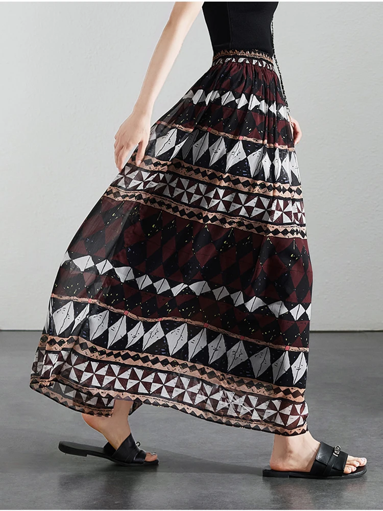2026 Summer New Bohemian Diamond Patterned Midi Skirt for Women Fashionable Chiffon Mid Length A-line Skirt
2026 Summer New Bohemian Diamond Patterned Midi Skirt for Women Fashionable Chiffon Mid Length A-line Skirt