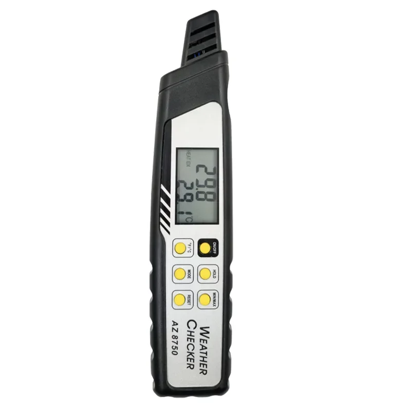 AZ8715 Portable Heat Index Meter Hazardous Heat Warning Function Pen Heat Index Meter
AZ8715 Portable Heat Index Meter Hazardous Heat Warning Function Pen Heat Index Meter