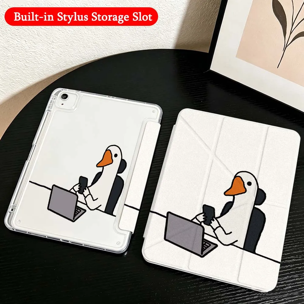 Cartoon Duck Rest Case For iPad Mini Pro Air 5 6 7 8 9 10th 11th 11 9.7 10.9 13 inch Transparent Y-Shaped Folding Tablet
Cartoon Duck Rest Case For iPad Mini Pro Air 5 6 7 8 9 10th 11th 11 9.7 10.9 13 inch Transparent Y-Shaped Folding Tablet