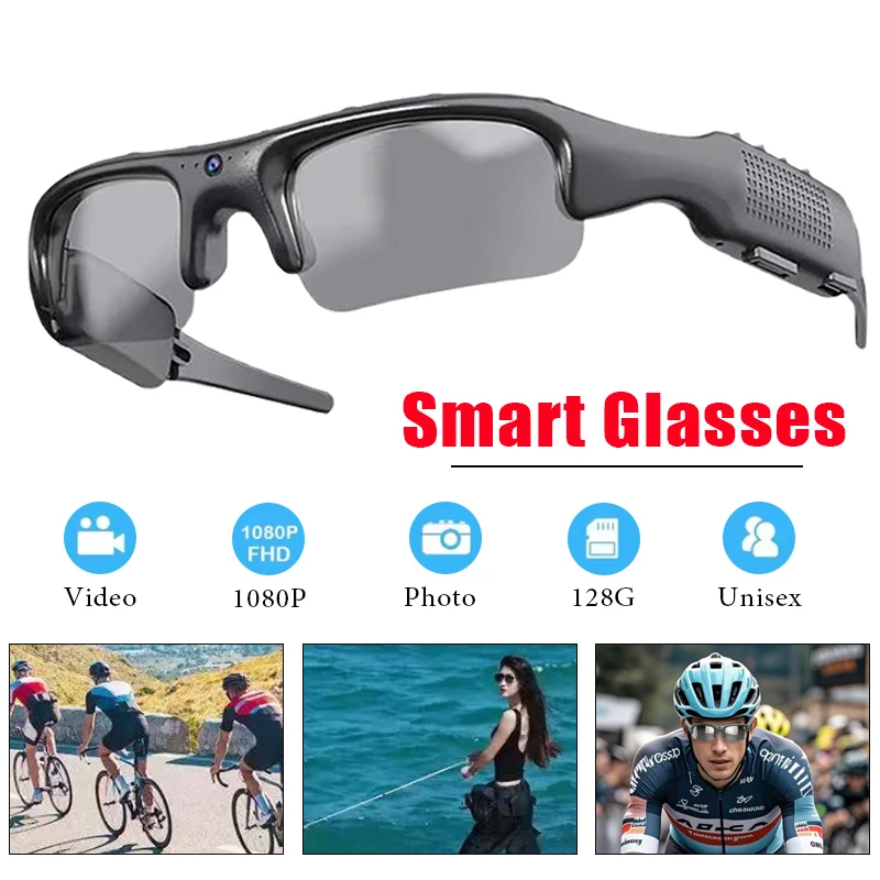 Спортивная камера на открытом воздухе, солнцезащитные очки HD 1080P, Wi-Fi камера, умный фото и видеорегистратор для езды на велосипеде, вождения, пешего туризма, рыбалки 
Спортивная камера на открытом воздухе, солнцезащитные очки HD 1080P, Wi-Fi камера, умный фото и видеорегистратор для езды на велосипеде, вождения, пешего туризма, рыбалки