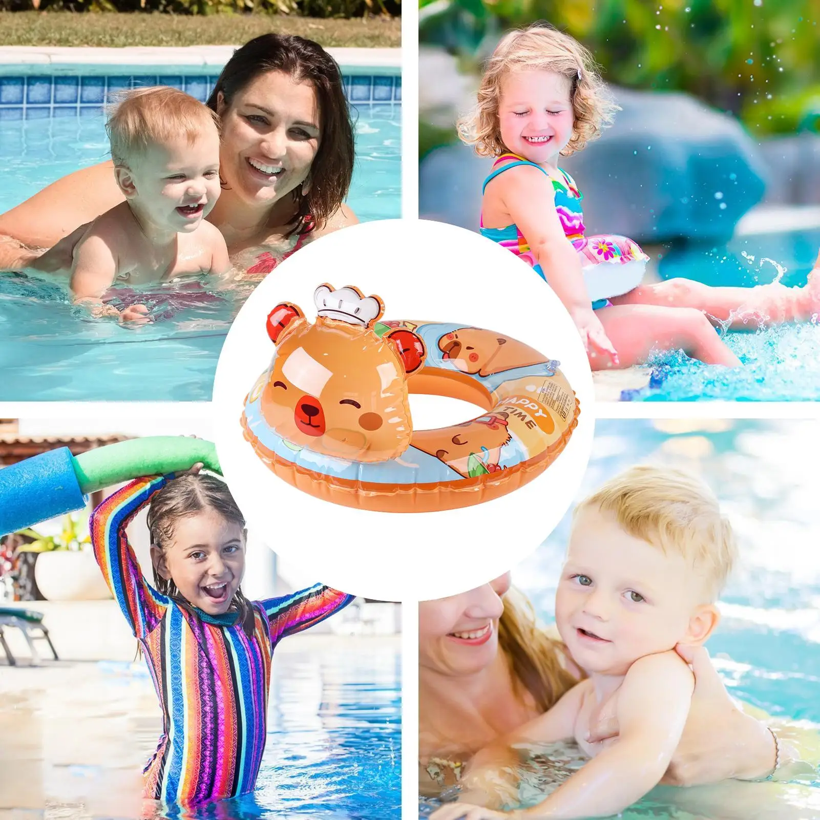 Pool Float For Kids Raft Ring With Cartoon Capybara Design Kids Inflatable Pool Float For Bath Beach Tub Shower Summer Outdoor
Pool Float For Kids Raft Ring With Cartoon Capybara Design Kids Inflatable Pool Float For Bath Beach Tub Shower Summer Outdoor