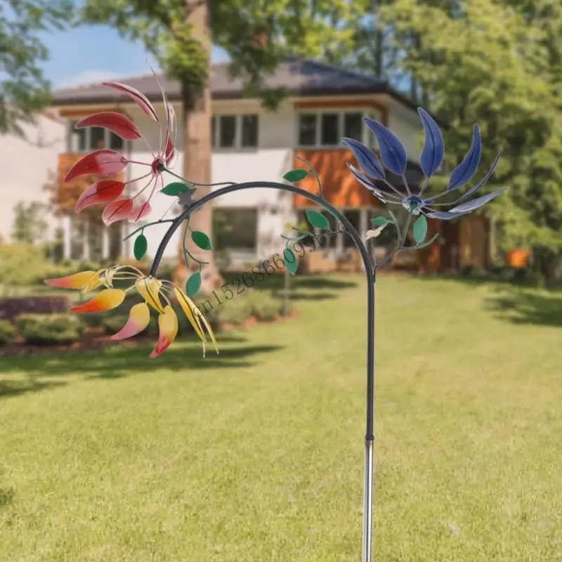 11UA Large Metal Wind Spinner with Three Spinning Flowers Butterflies Windmill Wind Sculpture for Outdoor Yard Garden Art
11UA Large Metal Wind Spinner with Three Spinning Flowers Butterflies Windmill Wind Sculpture for Outdoor Yard Garden Art