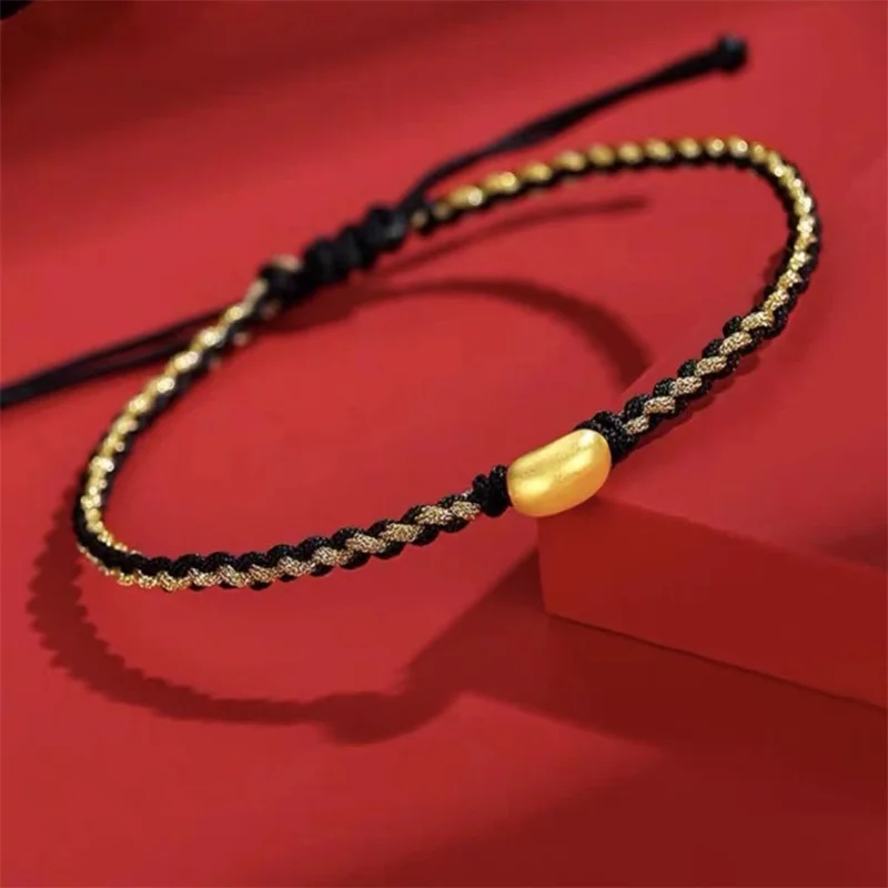 AU999 24K Gold Love Bean Bracelet, Lucky Bead Red Rope,Couple Bracelet for Men Women, Luxury Valentine's Day Gift for Girlfriend
AU999 24K Gold Love Bean Bracelet, Lucky Bead Red Rope,Couple Bracelet for Men Women, Luxury Valentine's Day Gift for Girlfriend