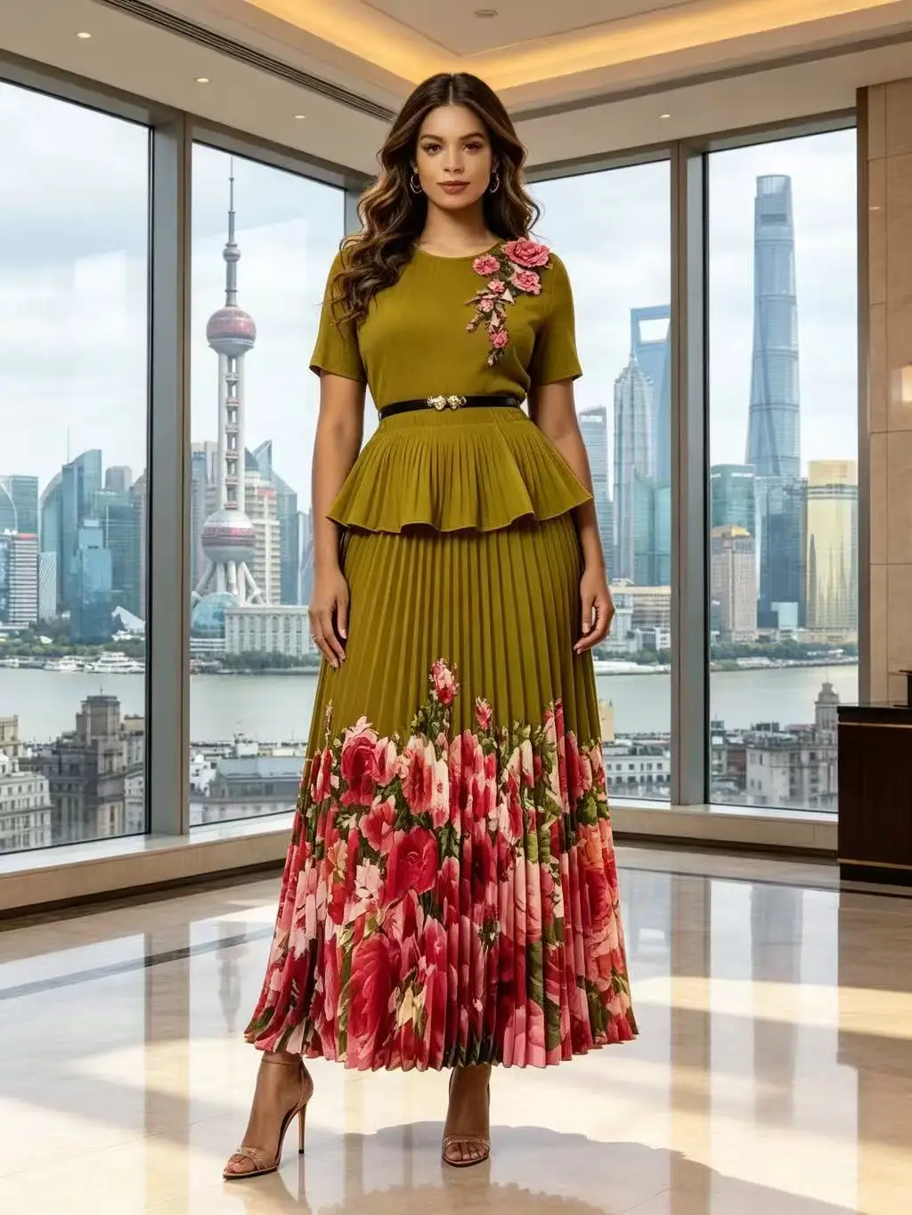 2026 Summer New Miyake Dress Women's Suit Short-sleeved Temperament Printed Flower Two-piece Set
2026 Summer New Miyake Dress Women's Suit Short-sleeved Temperament Printed Flower Two-piece Set