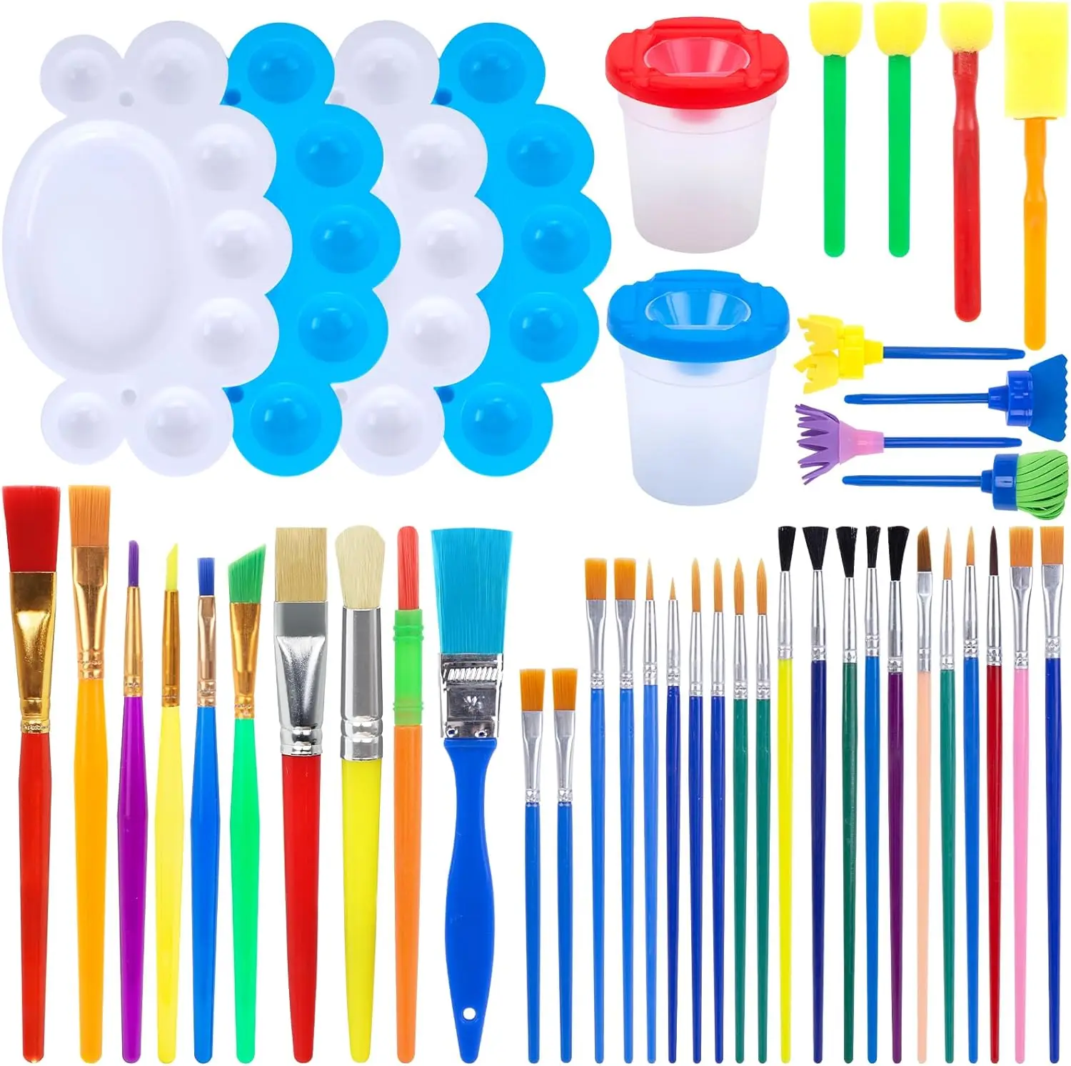 45Pcs Kids Painting Brushes Set with Paint Cups and Palette Tray for Children Gifts School Prizes Art Party
45Pcs Kids Painting Brushes Set with Paint Cups and Palette Tray for Children Gifts School Prizes Art Party