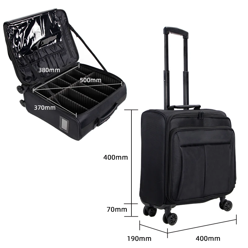Professional makeup artist trolley makeup bag cosmetic suitcase large-capacity nail embroidery special storage box luggage
Professional makeup artist trolley makeup bag cosmetic suitcase large-capacity nail embroidery special storage box luggage