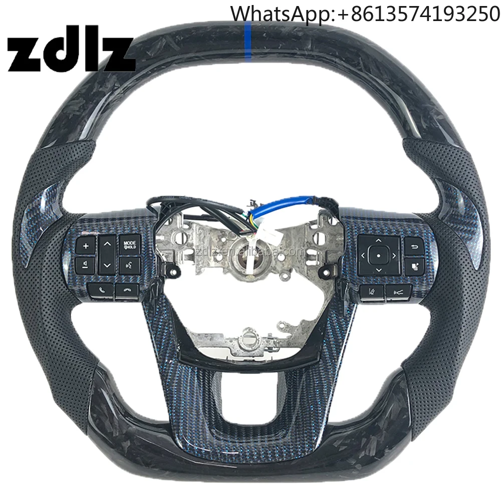 Customized Forged Blue Carbon Fiber Steering Wheel for Toyota Hilux Land Cruiser Tacoma Flat Bottomed Sports Steering Wheel
Customized Forged Blue Carbon Fiber Steering Wheel for Toyota Hilux Land Cruiser Tacoma Flat Bottomed Sports Steering Wheel