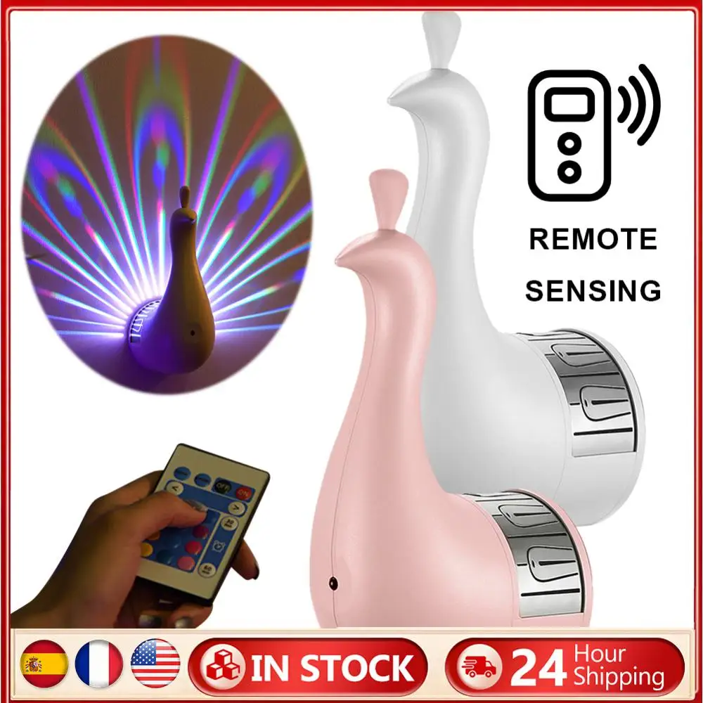 Creative LED Peacock Projection Lamp with Remote Control Wall Lamp Bedside Lamp for Home Bedroom Bedside Wall Decor
Creative LED Peacock Projection Lamp with Remote Control Wall Lamp Bedside Lamp for Home Bedroom Bedside Wall Decor