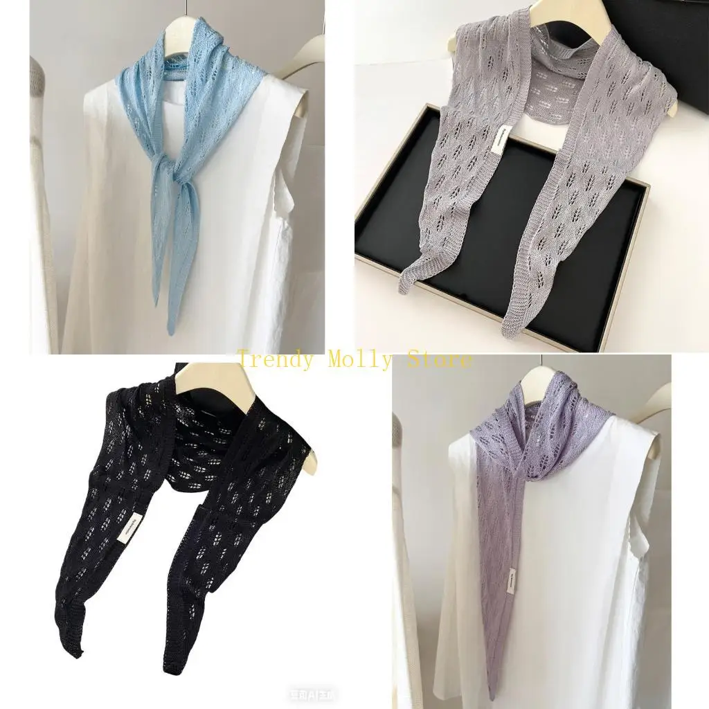 N5KB Elegant Lace Knit Triangular Scarf Lightweight And Breathable Capelet For Warm Weather Fashion Styling
N5KB Elegant Lace Knit Triangular Scarf Lightweight And Breathable Capelet For Warm Weather Fashion Styling