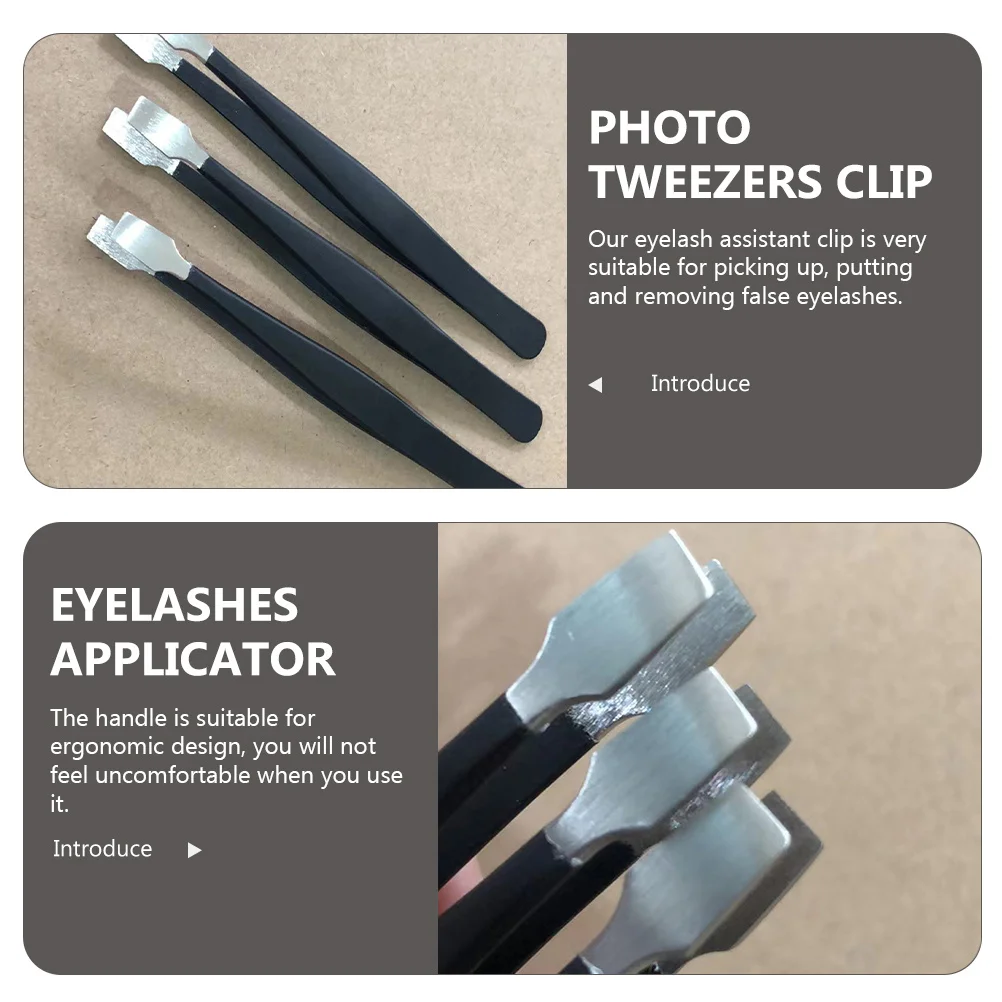 3Pcs Fake Eyelash Tweezers Stainless Steel Long Tweezers for Crafting Philately Lash Application and Bead Work Tools
3Pcs Fake Eyelash Tweezers Stainless Steel Long Tweezers for Crafting Philately Lash Application and Bead Work Tools