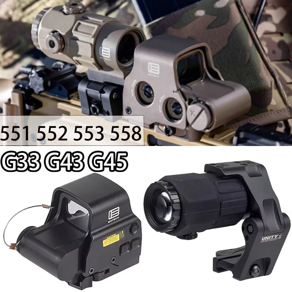 Eotech Holographic Dot Sight G43/G33/G45 558 551 552 Green Red Dot Sight Optics Riser Mount 3X 5X Magnifier For 20mm Rail
Eotech Holographic Dot Sight G43/G33/G45 558 551 552 Green Red Dot Sight Optics Riser Mount 3X 5X Magnifier For 20mm Rail