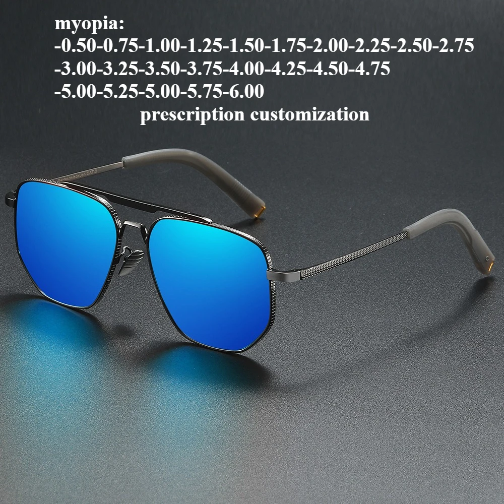 58-16 Men's square polarized sunglasses driver driving cycling metal sunglasses outdoor fishing custom myopia prescription -1.00
58-16 Men's square polarized sunglasses driver driving cycling metal sunglasses outdoor fishing custom myopia prescription -1.00