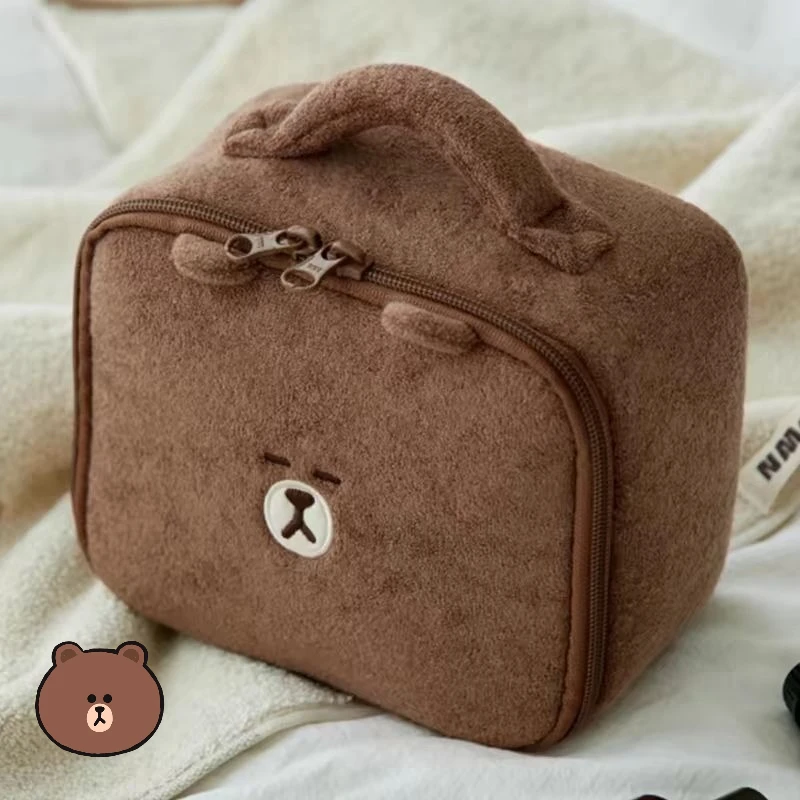 LINE FRIENDS Brown Sally anime cartoon cute plush makeup bag kawaii home portable travel toiletry storage bag gift wholesale
LINE FRIENDS Brown Sally anime cartoon cute plush makeup bag kawaii home portable travel toiletry storage bag gift wholesale