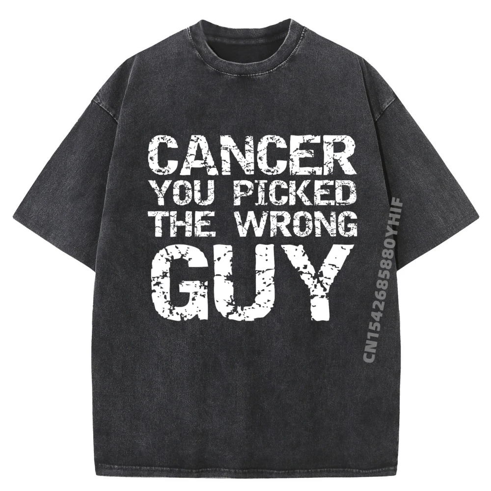 Funny Cancer Treatment Gift Cancer You Picked The Wrong Guy Anime T Shirts Men's Printed T-Shirts Simple Washed Shirt
Funny Cancer Treatment Gift Cancer You Picked The Wrong Guy Anime T Shirts Men's Printed T-Shirts Simple Washed Shirt