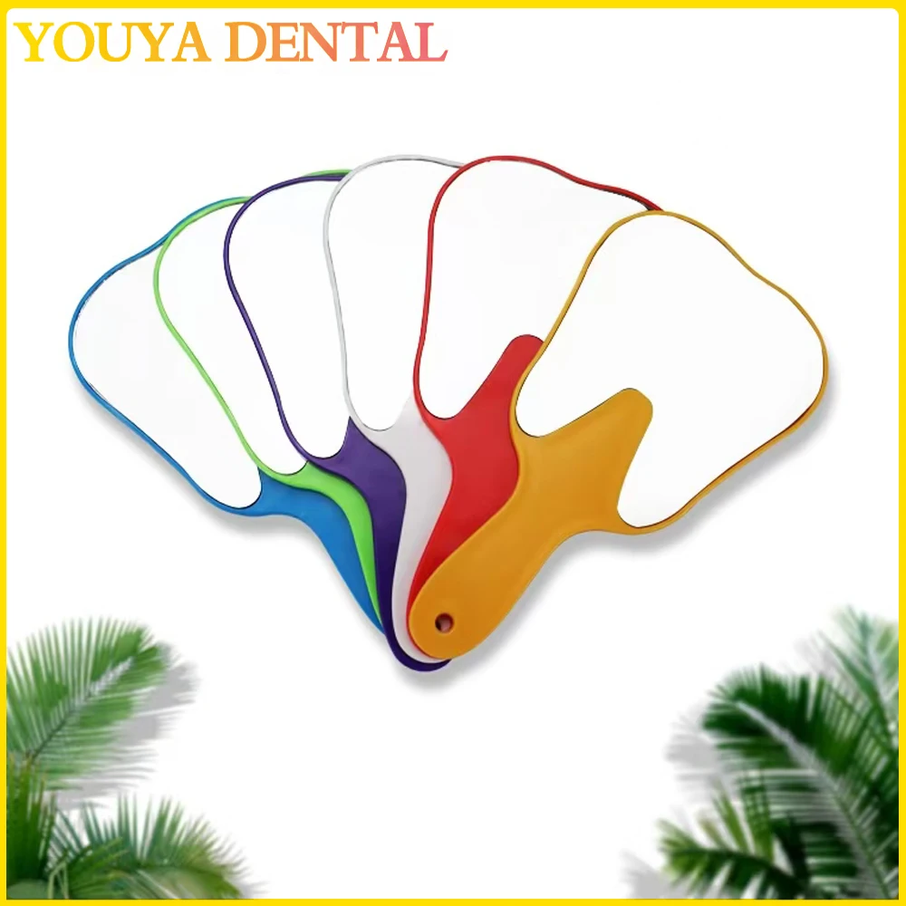 1Pcs Dental Mouth Examination Mirror with Handle Cute Tooth Shaped Plastic Mirror Unbreakable Patient Hand Mirror Dentistry Gift
1Pcs Dental Mouth Examination Mirror with Handle Cute Tooth Shaped Plastic Mirror Unbreakable Patient Hand Mirror Dentistry Gift