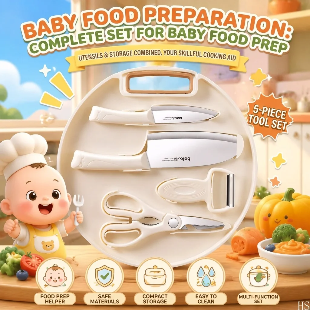 Baby Food Prep Knife Set, Kitchen Fruit Knife & Cutting Board Combo, Household Knife and Chopping Board 2‑in‑1 Set
Baby Food Prep Knife Set, Kitchen Fruit Knife & Cutting Board Combo, Household Knife and Chopping Board 2‑in‑1 Set
