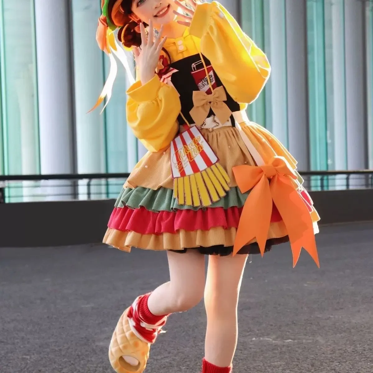 2025 new Hamburger Funny Design Lolita Dress Autumn And Winter Sweet And Cute Long Sleeved Clothing Cute Girl Lolita Dress
2025 new Hamburger Funny Design Lolita Dress Autumn And Winter Sweet And Cute Long Sleeved Clothing Cute Girl Lolita Dress