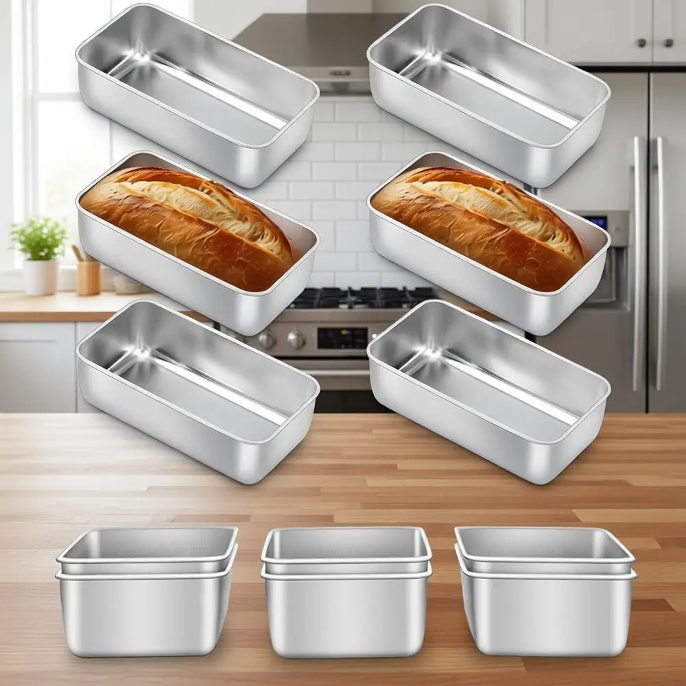 Формы для выпечки хлеба из нержавеющей стали 9x5 дюймов, набор из 12 штук, нетоксичные, с легким извлечением, можно мыть в посудомоечной машине
Формы для выпечки хлеба из нержавеющей стали 9x5 дюймов, набор из 12 штук, нетоксичные, с легким извлечением, можно мыть в посудомоечной машине