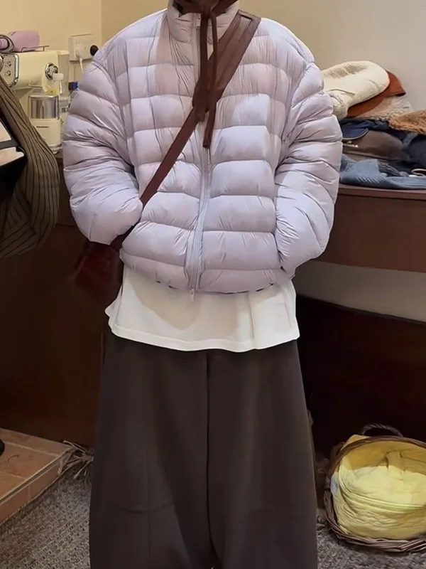 Faionable ort Purple Cotton Jaet Women's Zipper Stand Collar Korean Sle Casual All Match Winter Outerwear Coat
Faionable ort Purple Cotton Jaet Women's Zipper Stand Collar Korean Sle Casual All Match Winter Outerwear Coat