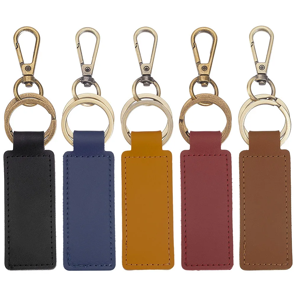 5Pcs 5 Colors Rectangle PU Leather Keychian with Bronze Iron Clasps Mixed Color 142mm 1pc/color
5Pcs 5 Colors Rectangle PU Leather Keychian with Bronze Iron Clasps Mixed Color 142mm 1pc/color