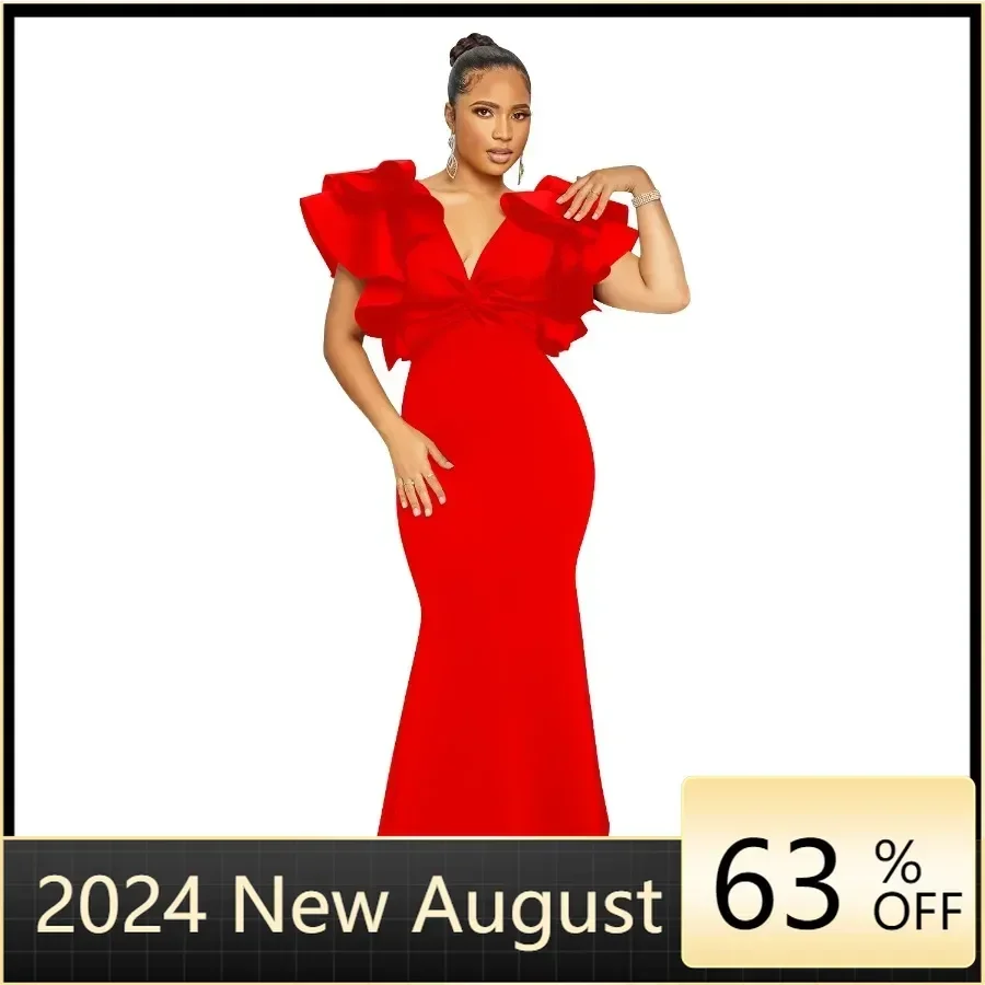 Africa Dress for Women for Evening Party Elegant African Short Sleeve V-neck Polyester Long Maxi Dress Dashiki African Clothes
Africa Dress for Women for Evening Party Elegant African Short Sleeve V-neck Polyester Long Maxi Dress Dashiki African Clothes