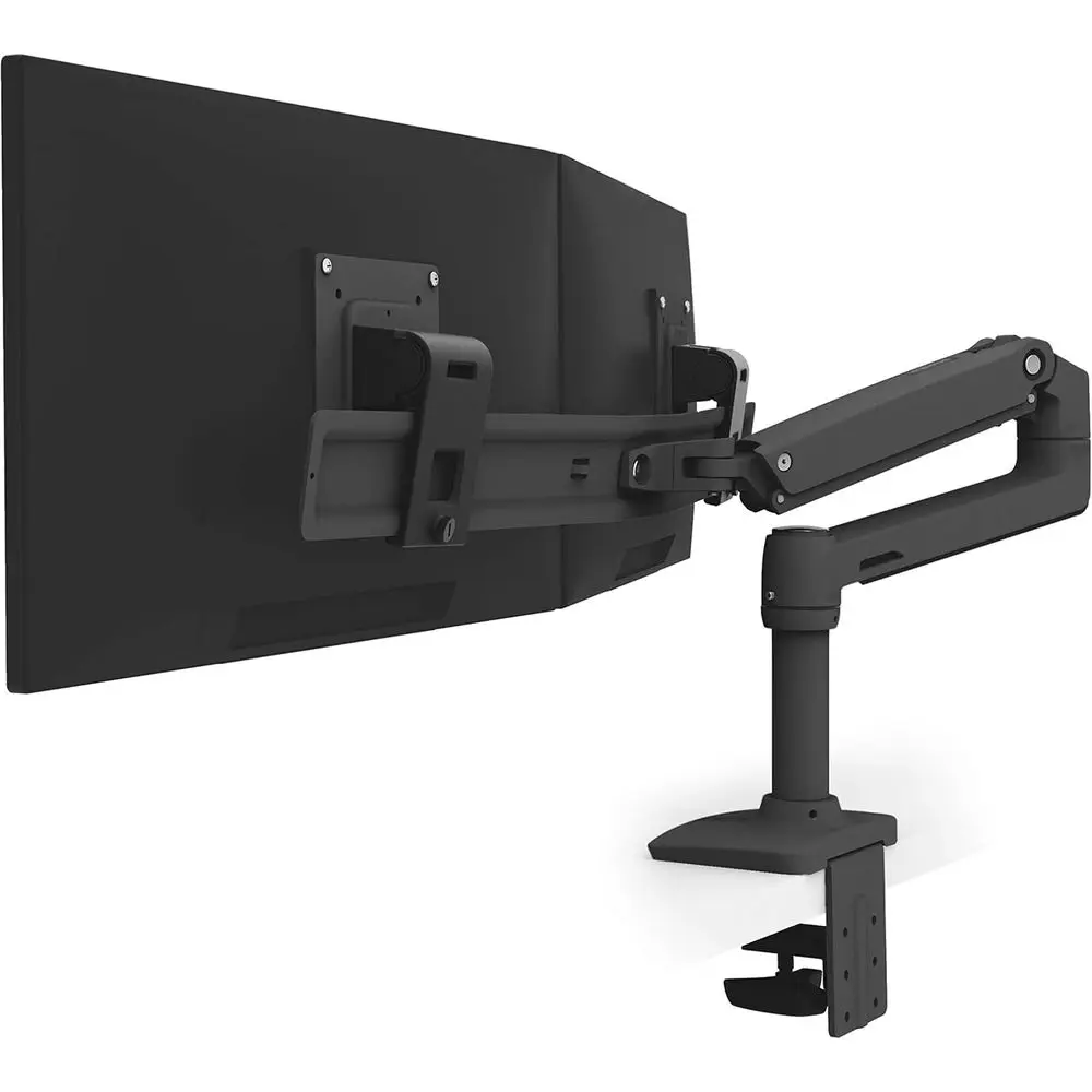 Dual Monitor Desk Mount for Screens up to 25, 2-11 lbs, Matte Black
Dual Monitor Desk Mount for Screens up to 25, 2-11 lbs, Matte Black