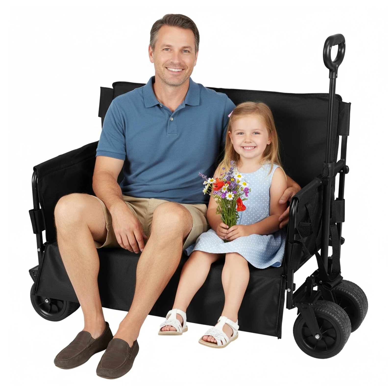 Collapsible Foldable Wagon with Big Wheels Heavy Duty Collapsible Utility Wagon for Groceries Garden Sport
Collapsible Foldable Wagon with Big Wheels Heavy Duty Collapsible Utility Wagon for Groceries Garden Sport