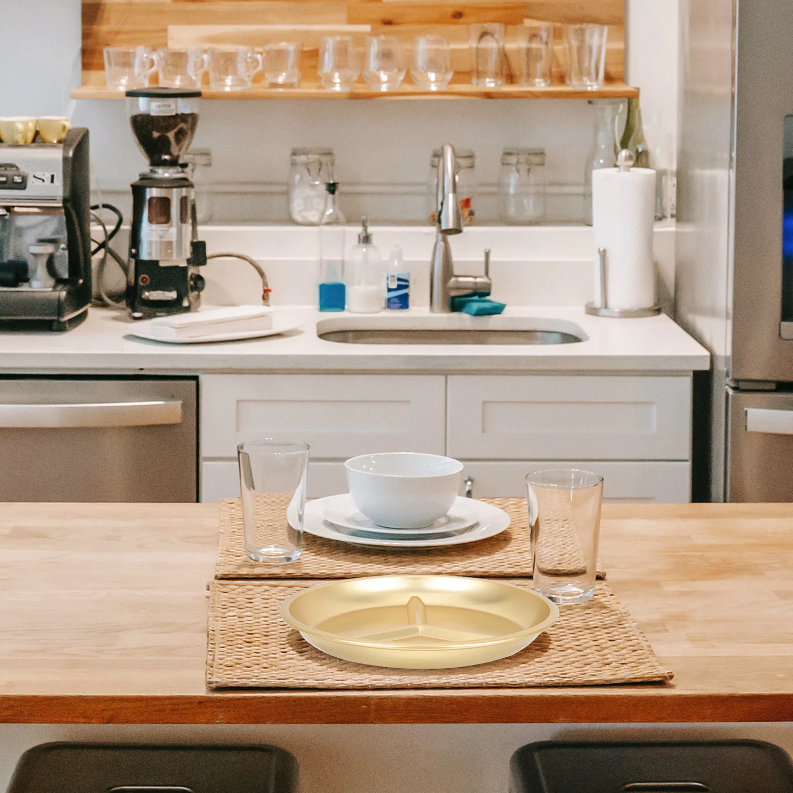 Golden Small Plate Multiple Compartments Food Storage Plate Portable Stackable Divided Dish Yellow Aluminum Tableware Mini 
Golden Small Plate Multiple Compartments Food Storage Plate Portable Stackable Divided Dish Yellow Aluminum Tableware Mini