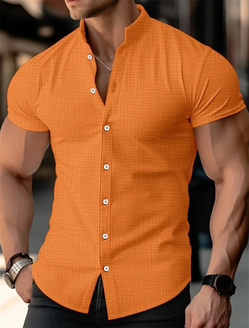 2024 linen stand up collar men's short sleeved shirt in blue, white, black and pink, lightweight and breathable, Hawaiian seasid
2024 linen stand up collar men's short sleeved shirt in blue, white, black and pink, lightweight and breathable, Hawaiian seasid