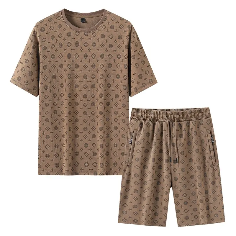 2025 Summer New Fashion Trend Printed Short Sleeve T-shirt Set Men Loose Sports Breathable Large Size Upscale Two-Piece Set
2025 Summer New Fashion Trend Printed Short Sleeve T-shirt Set Men Loose Sports Breathable Large Size Upscale Two-Piece Set